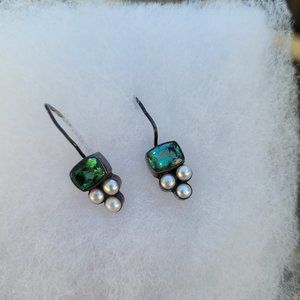 Faux Emerald Earrings
